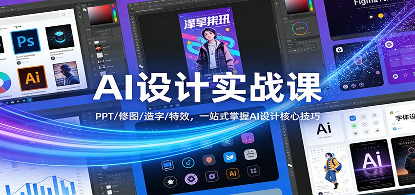 AI设计实战课：PPT/修图/造字/特效，一站式掌握AI设计核心技巧-知识创作