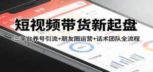 短视频带货新起盘：三平台养号引流+朋友圈运营+话术团队全流程-知识创作