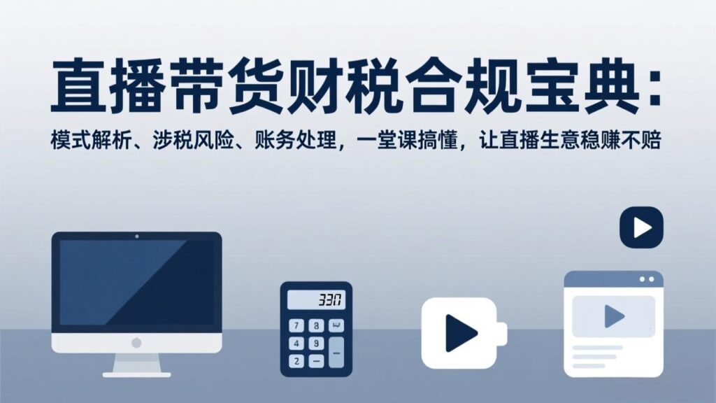 直播带货财税合规宝典：模式解析、涉税风险、账务处理，一堂课搞懂，让直播生意稳赚不赔-知识创作