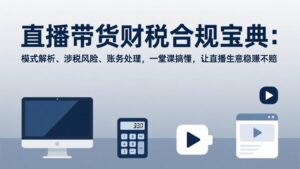 直播带货财税合规宝典：模式解析、涉税风险、账务处理，一堂课搞懂，让直播生意稳赚不赔-知识创作