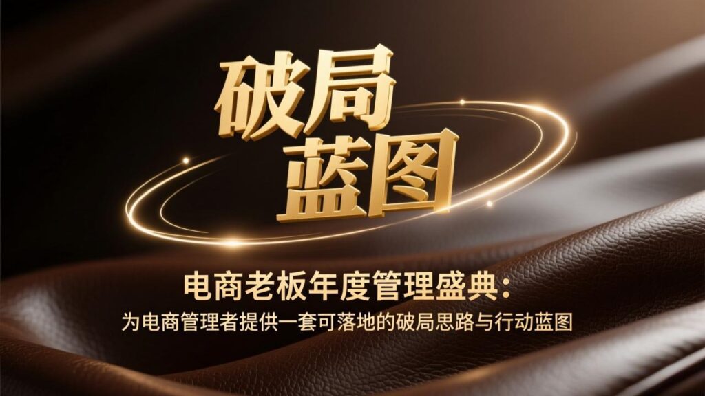电商老板年度管理盛典：为电商管理者提供一套可落地的破局思路与行动蓝图-知识创作