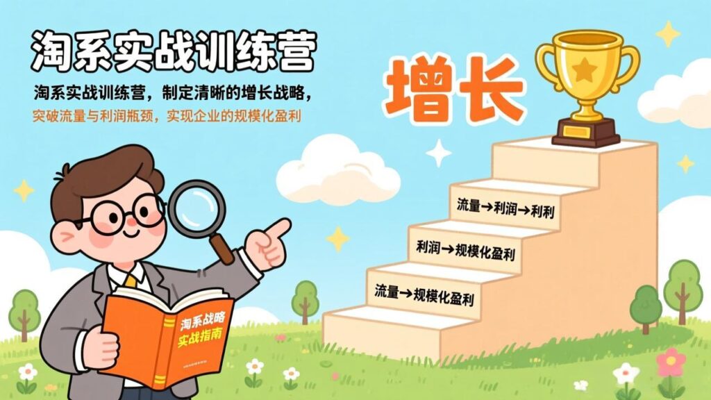 淘系实战训练营，制定清晰的增长战略，突破流量与利润瓶颈，实现企业的规模化盈利-知识创作