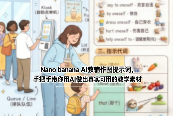 Nano banana AI教辅作图提示词，手把手带你用AI做出真实可用的教学素材-知识创作