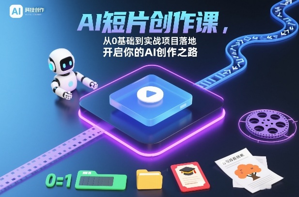 AI短片创作课，从0基础到实战项目落地，开启你的AI创作之路(更新)-知识创作