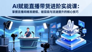 AI赋能直播带货进阶实战课：掌握直播间精准建模、破层级与流速提升的核心技巧-知识创作