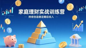 家庭理财实战训练营：从0到1建体系，三阶进阶层层递进，助你持续创造稳定睡后收入-知识创作