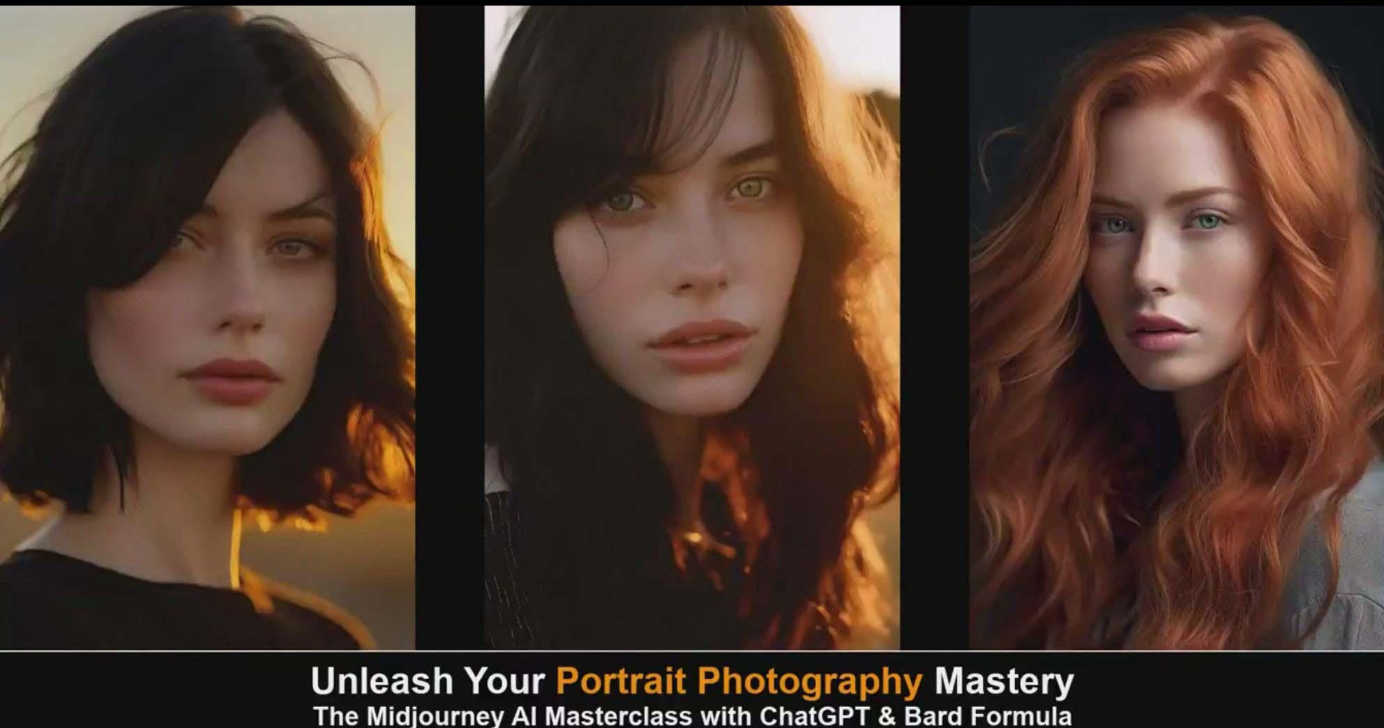 图片[3]-(9312期)Midjourney v5 ChatGPT 和 Bard AI人工智能人像摄影大师班-15节-中英字幕-知识创作