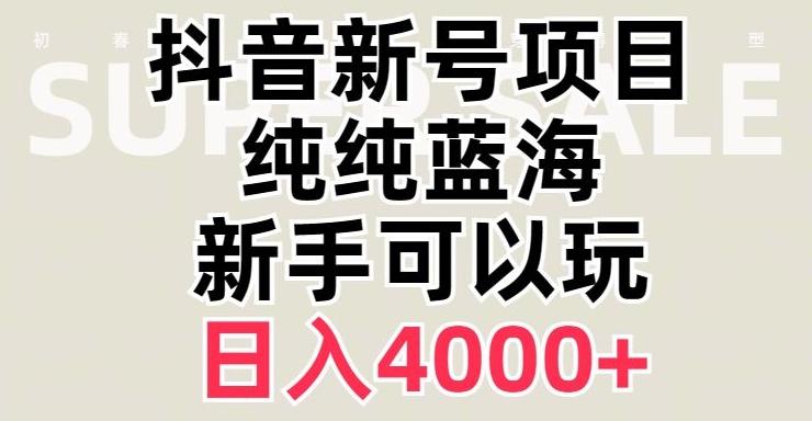 抖音蓝海赛道，必须是新账号，日入4000+【揭秘】-知识创作