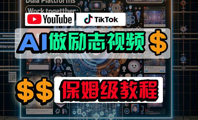 利用AI制作励志视频，在YouTube和TikTok赚钱，小白可做(附工具-知识创作