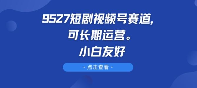 9527短剧视频号赛道，可长期运营，小白友好【揭秘】-知识创作