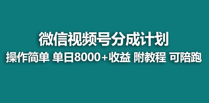 【蓝海项目】视频号分成计划最新玩法，单天收益8000+，附玩法教程，24年…-知识创作