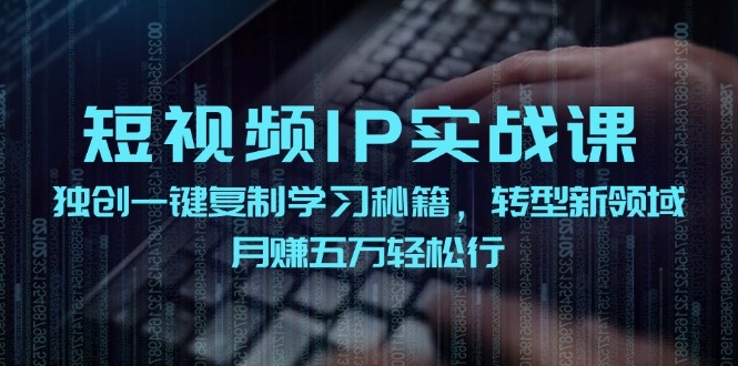 短视频IP实战课，独创一键复制学习秘籍，转战新领域，月赚五万轻松行-知识创作
