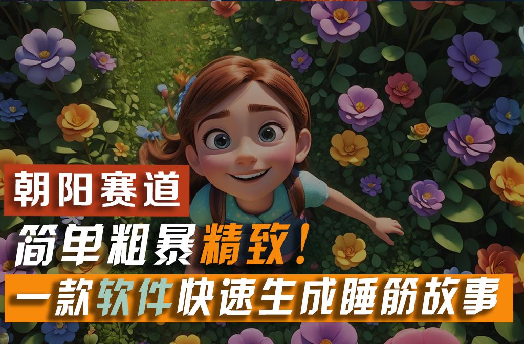 利用一款软件5分钟一条爆款睡筋故事，简单粗暴精致！小白月入2w+-知识创作