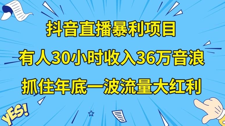 抖音直播暴利项目，有人30小时收入36万音浪，公司宣传片年会视频制作，抓住年底一波流量大红利【揭秘】-知识创作