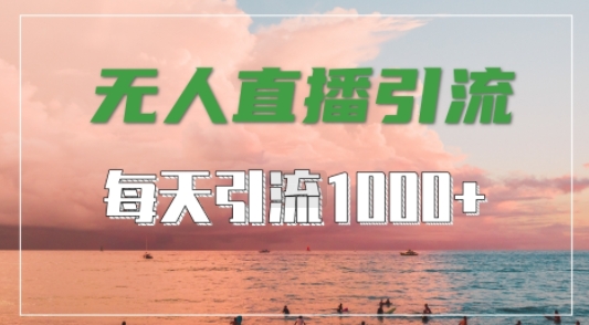 抖音快手视频号全平台通用，无人直播引流法，超暴力引流1000+高质量精准创业粉【揭秘】-知识创作