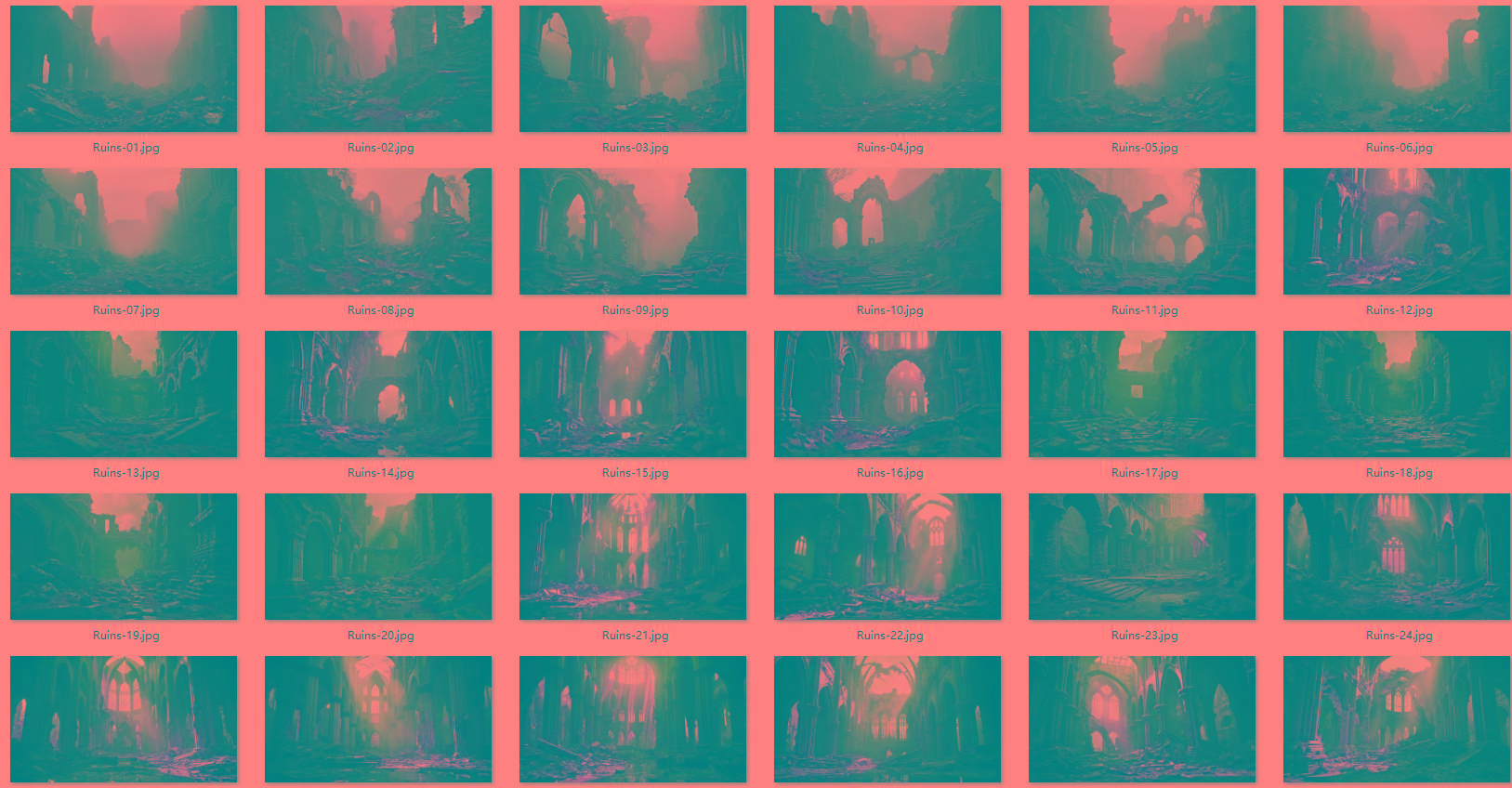 1600张科幻外星恐怖战争废墟环境背景 5K高清图片素材-知识创作