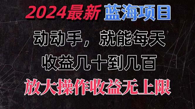 有手就行的2024全新蓝海项目，每天1小时收益几十到几百，可放大操作收…-知识创作