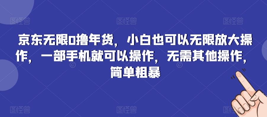京东无限0撸年货，小白也可以无限放大操作，一部手机就可以操作，无需其他操作，简单粗暴-知识创作