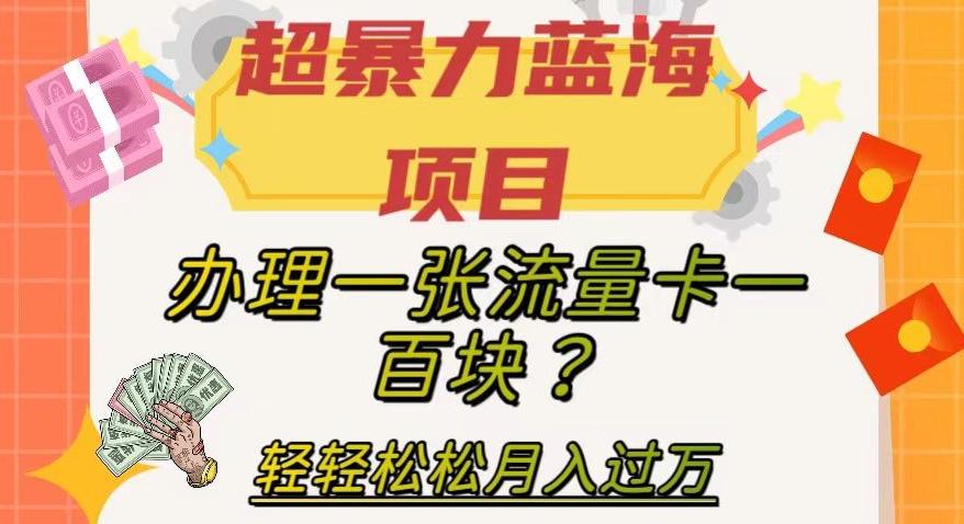 超暴力蓝海项目，办理一张流量卡一百块？轻轻松松月入过万，保姆级教程【揭秘】-知识创作