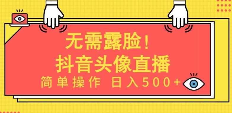 无需露脸，Ai头像直播项目，简单操作日入500+【揭秘】-知识创作