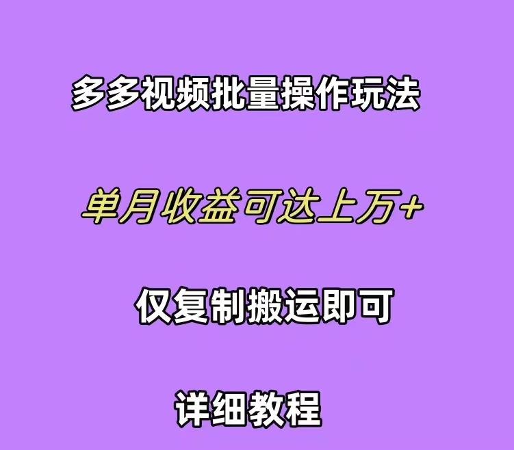 (10029期)拼多多视频带货快速过爆款选品教程 每天轻轻松松赚取三位数佣金 小白必…-知识创作
