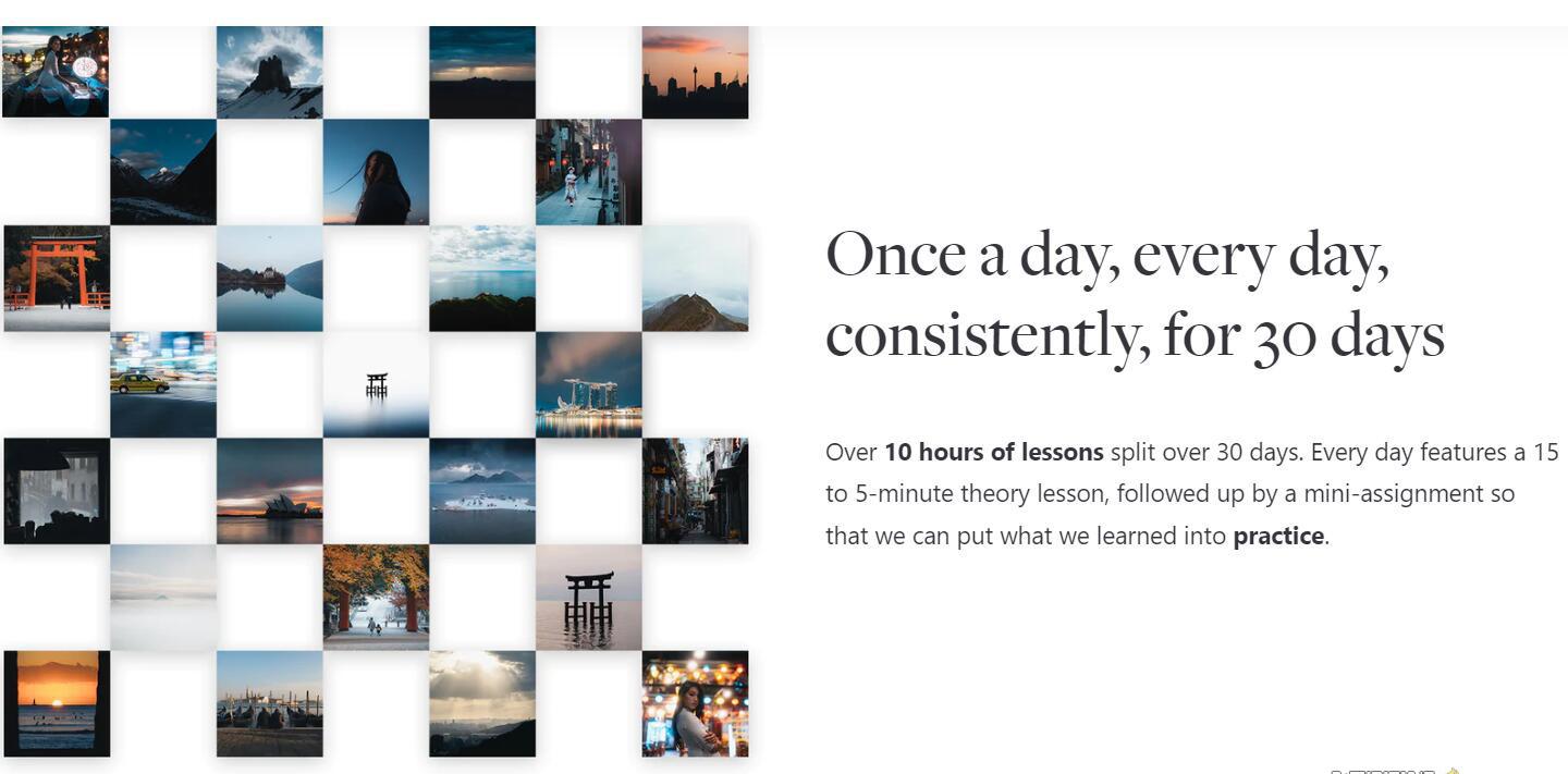 网红摄影师Pat Kay – 30天摄影基础知识加速器教程-30节课-中英字幕-知识创作