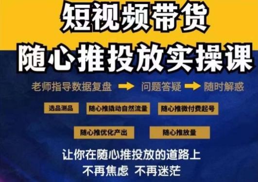 2024好物分享随心推投放实操课，随心推撬动自然流量/微付费起号/优化产出-知识创作