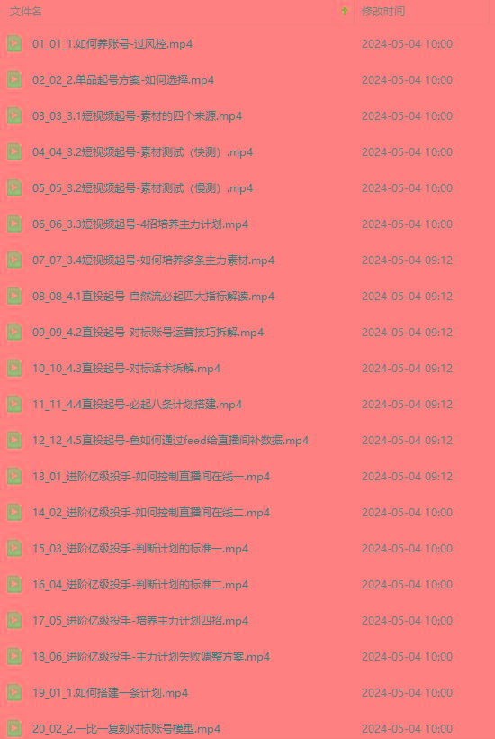 图片[1]-2024单品正价起号，直播素材投流选品：选品课+投流课+素材课+卡首屏/100节-知识创作