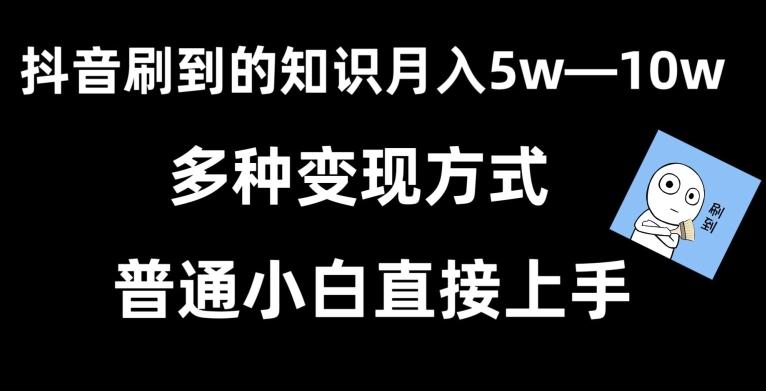 抖音刷到的知识，每天只需2小时，日入2000+，暴力变现，普通小白直接上手【揭秘】-知识创作
