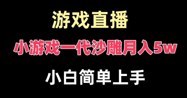 玩小游戏一代沙雕月入5w，爆裂变现，快速拿结果，高级保姆式教学【揭秘】-知识创作