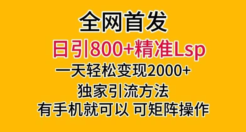 全网首发！日引800+精准老色批，一天变现2000+，独家引流方法，可矩阵操作【揭秘】-知识创作
