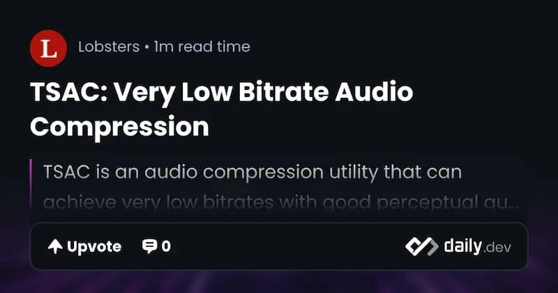 TSAC ｜音频压缩-知识创作