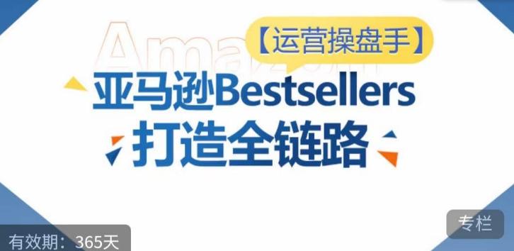 运营操盘手！亚马逊Bestsellers打造全链路，选品、Listing、广告投放全链路进阶优化-知识创作
