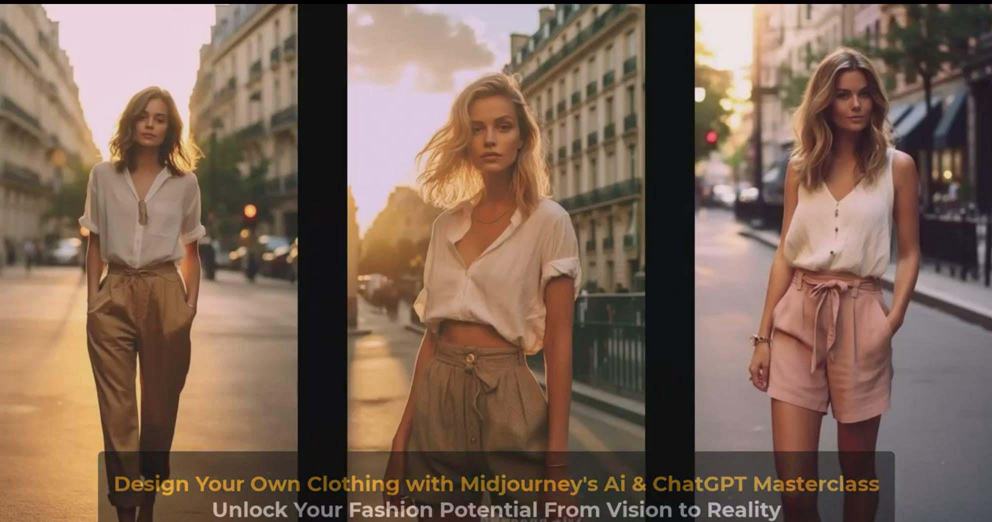 图片[9]-利用 Midjourneys Ai 人工智能设计自己的服装AI大师班-10节课-中英字幕-知识创作