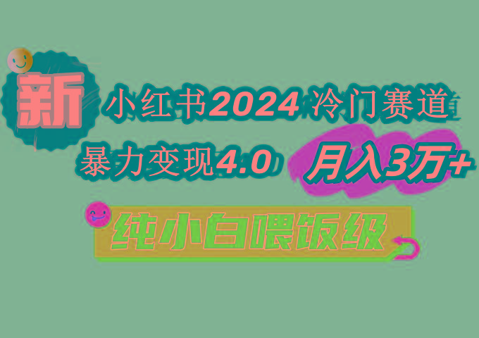 小红书2024冷门赛道 月入3万+ 暴力变现4.0 纯小白喂饭级-知识创作
