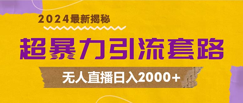 超暴力引流套路，无人直播日入2000+-知识创作