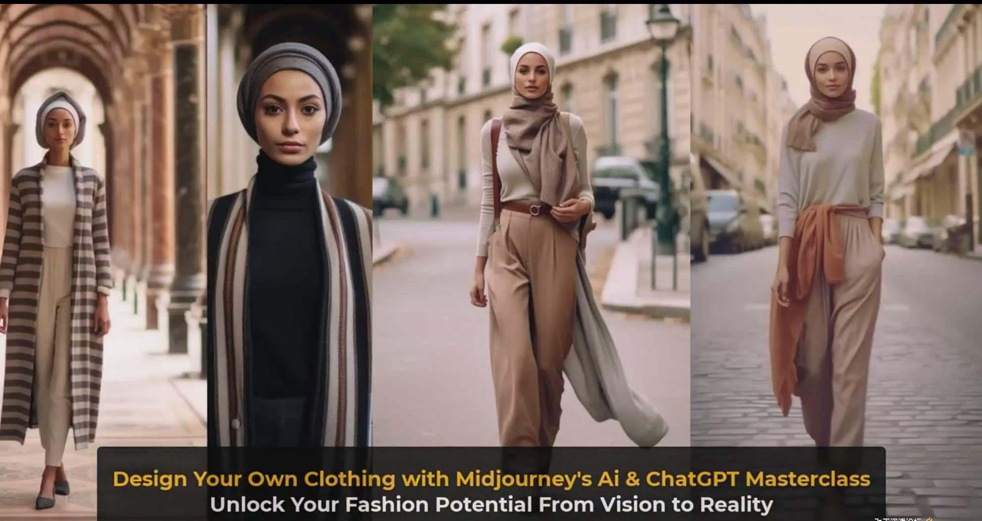 图片[10]-利用 Midjourneys Ai 人工智能设计自己的服装AI大师班-10节课-中英字幕-知识创作