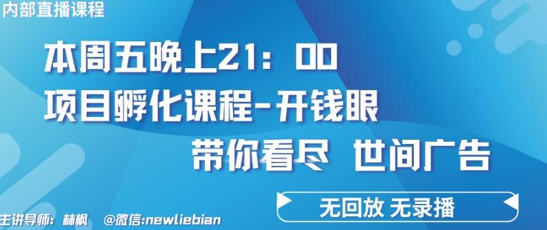 4.26日内部回放课程《项目孵化-开钱眼》赚钱的底层逻辑【揭秘】-知识创作