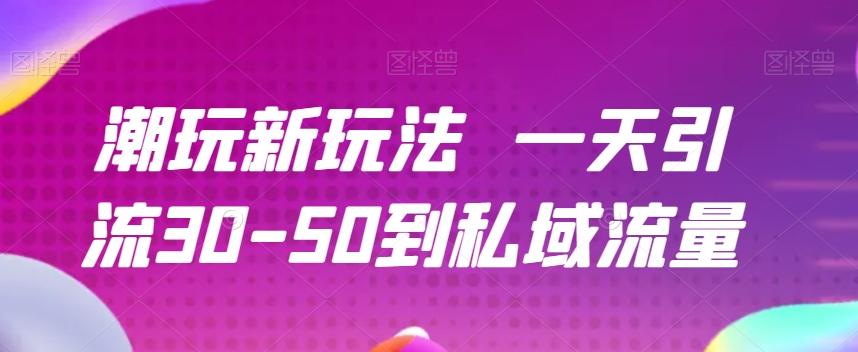 潮玩新玩法一天引流30-50到私域流量-知识创作