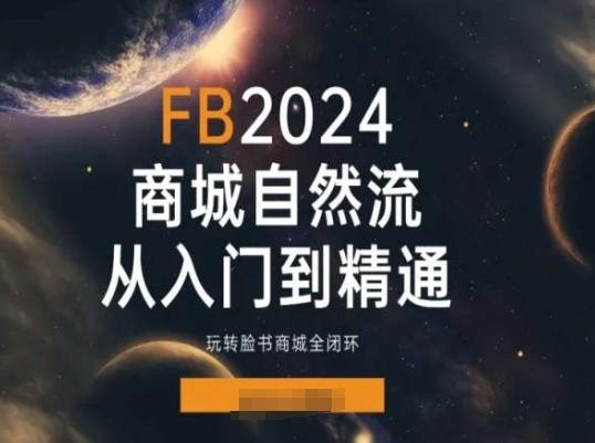 2024Faceboo商城自然流(从入门到精通)，玩转脸书商城全闭环-知识创作