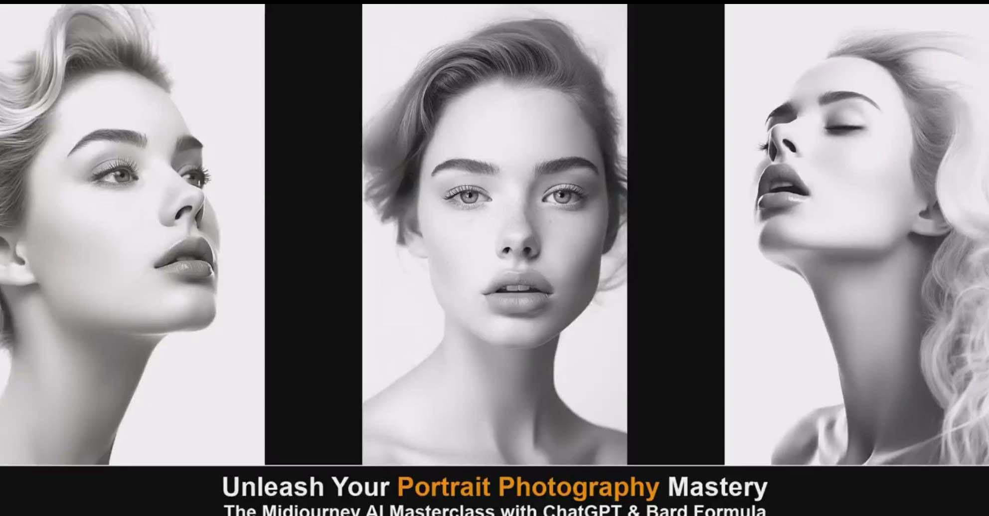 图片[1]-(9312期)Midjourney v5 ChatGPT 和 Bard AI人工智能人像摄影大师班-15节-中英字幕-知识创作